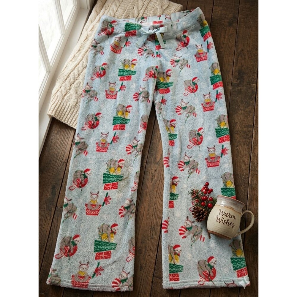Daydream Women’s S Fleece Pajama Pants Reindeer Christmas Soft Cozy Sleepwear - Picture 2 of 9